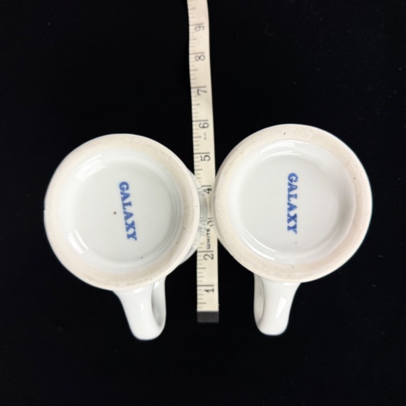 Pair Vintage Galaxy Speckle Ware Coffee Tea Mugs Diner Style Excellent - Picture 7 of 12